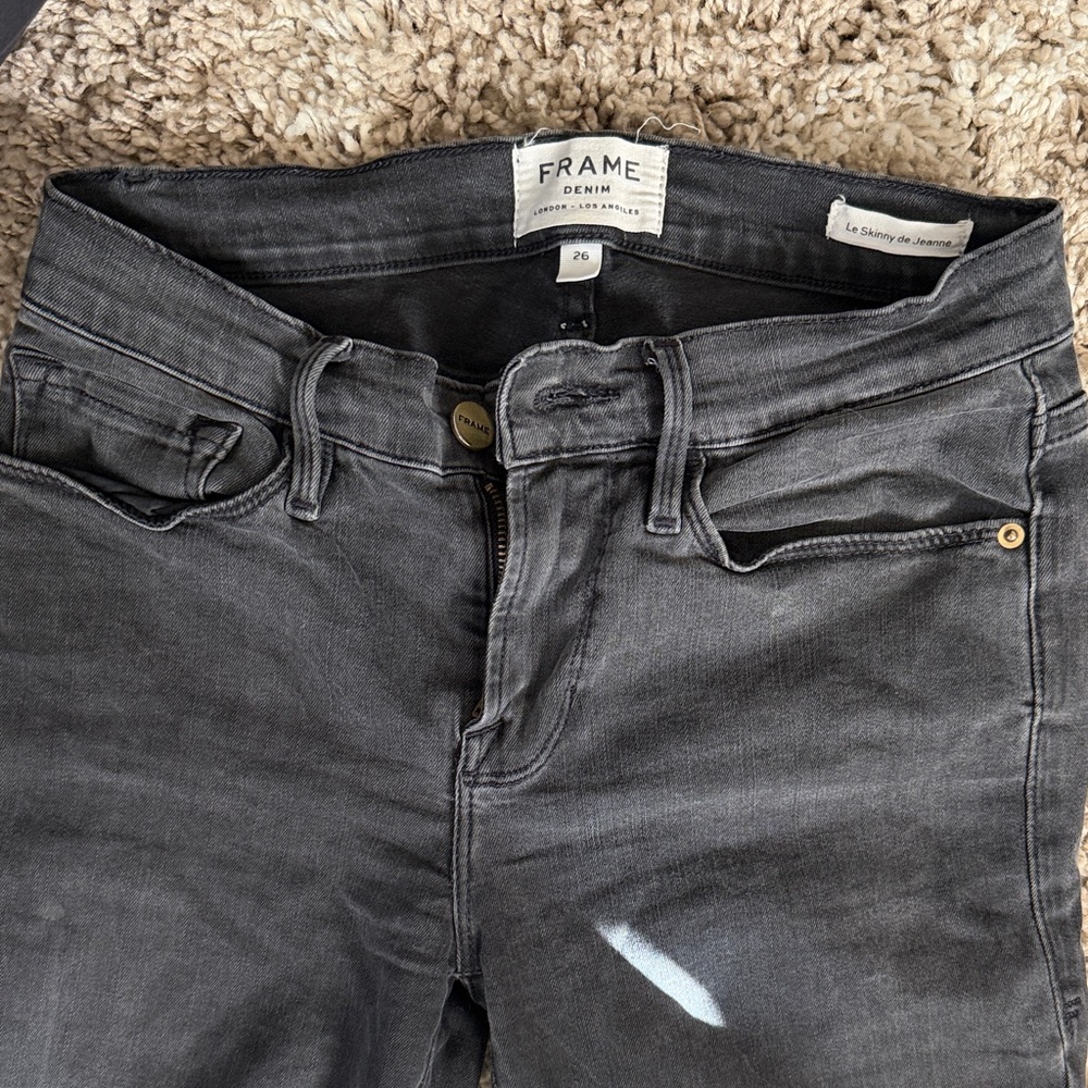 Frame Denim Women's Charcoal Skinny Jeans